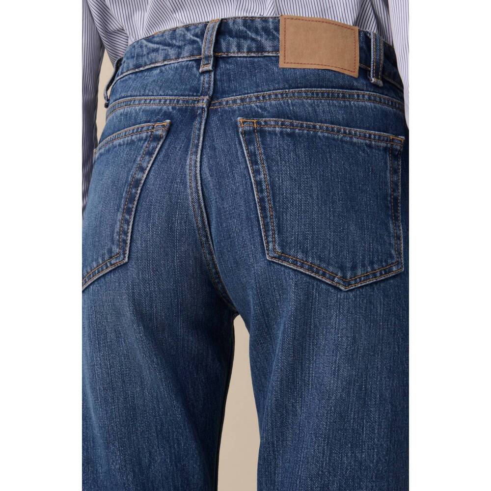 NEW JEANERICA moda mid rise slim flared jean in fresco blue - Picture 4 of 4